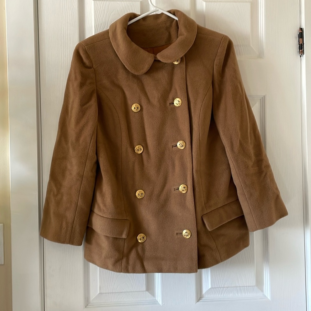 VINTAGE Barberini 100% cashmere coat brown tan